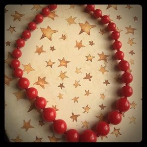 Red bead necklace
